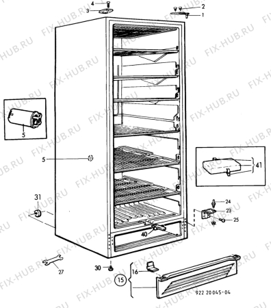 Взрыв-схема холодильника Marijnen CMC290F - Схема узла C10 Cabinet